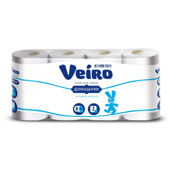 Бумага туалетная Veiro Домашняя 2х-сл (8рул) арт.1C28 *6