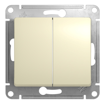 Механизм выключателя "Glossa" 2-кл. беж. GSL000251 *1/20