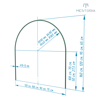 Парниковая дуга металл длина 3 м, d-16мм зеленый 10003910 *10 Парниковая дуга металл длина 3 м, d-16мм зеленый 10003910 *10