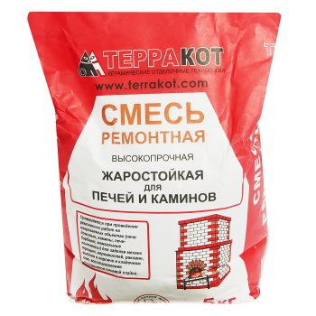 Смесь ремонтная 5 кг Терракот, жаростойкая Смесь ремонтная 5 кг Терракот, жаростойкая