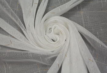 Тюль Legrand Лен, 300х260, с утяжелителем, белый с золотом