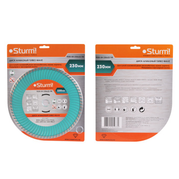 Диск алмазный 230*22,23*2,4мм турбо по железобетону (9020-04-230x22-ТW) Sturm *1/20/40